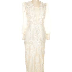 Elegant Cream Lace Dress